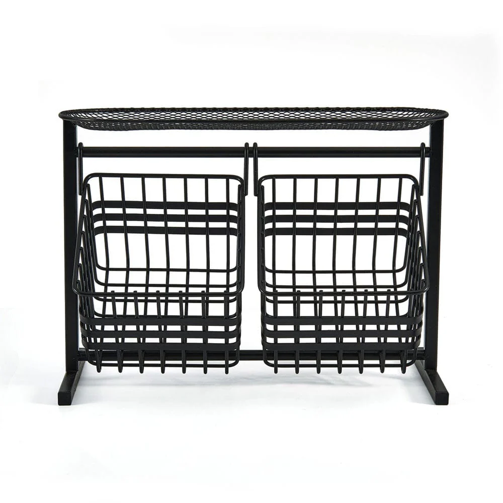 Wrapped Band 2 Tier Storage Basket