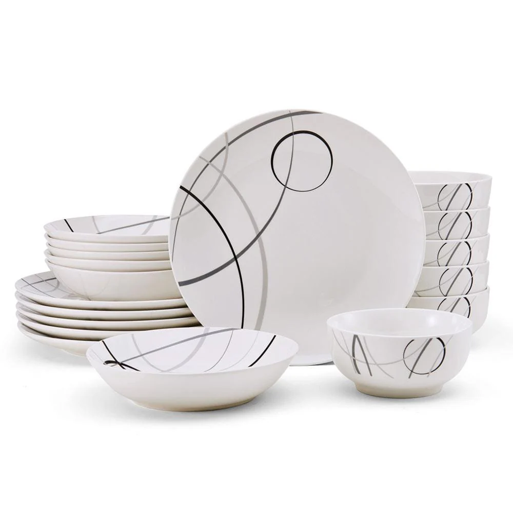 Circles 18 Piece Dinnerware Set, Service for 6
