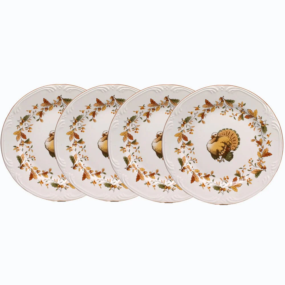Autumn Berry Set of 4 Turkey Salad Plates