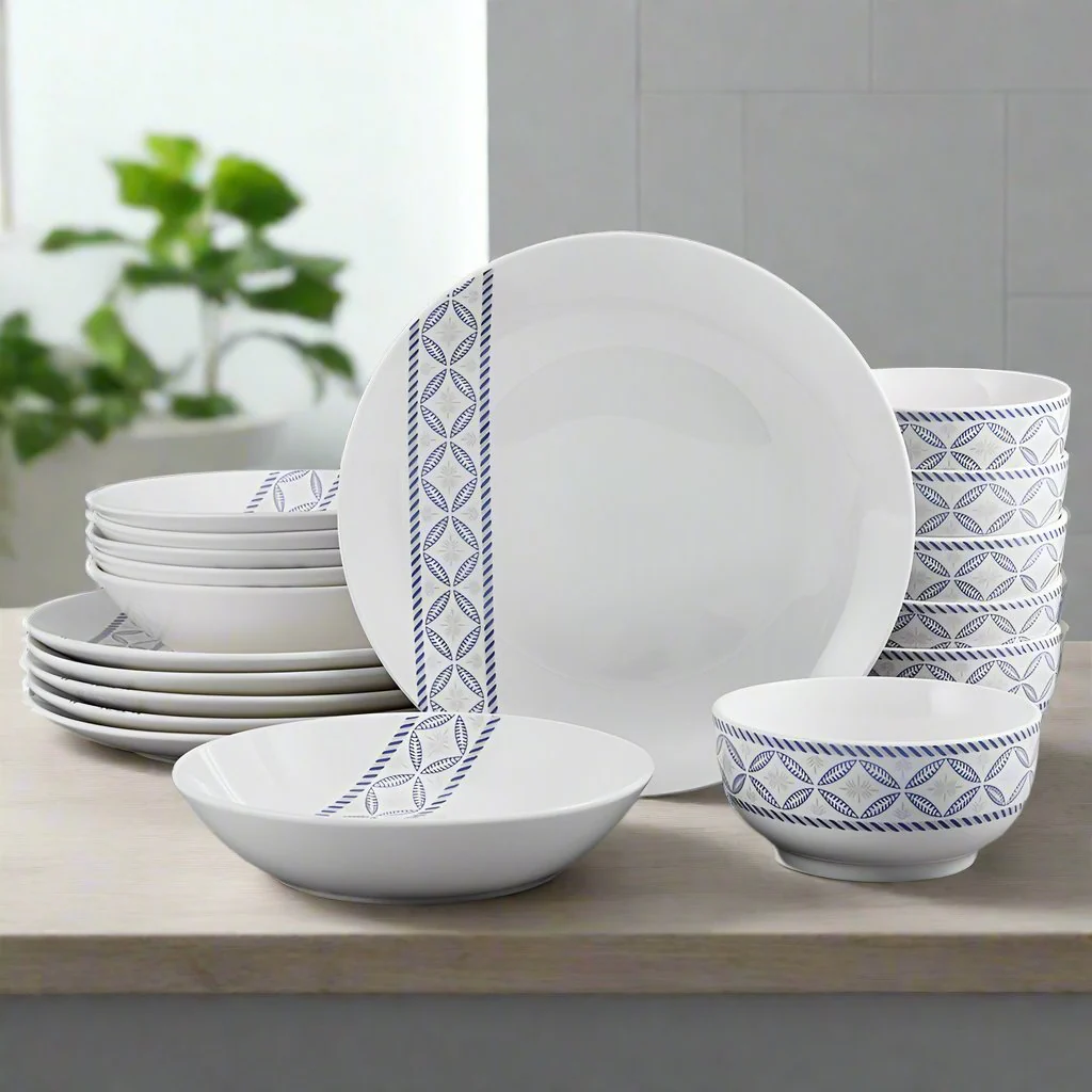 Preslie 18 Piece Dinnerware Set, Service for 6