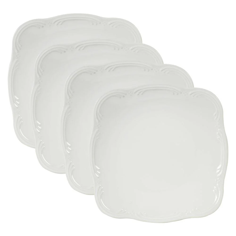Filigree® Set of 4 Square Dinner Plates