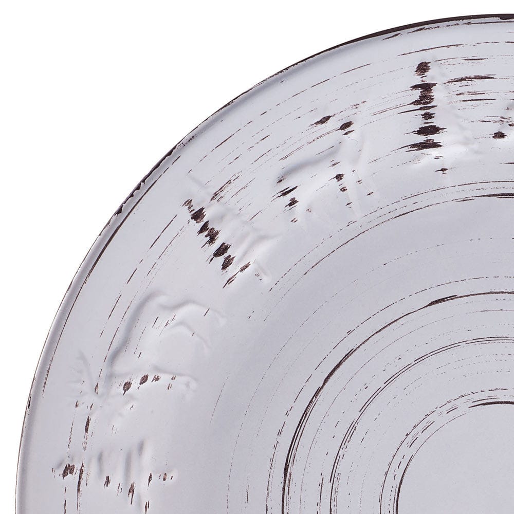 Trellis Lodge White 16 Piece Dinnerware Set, Service for 4