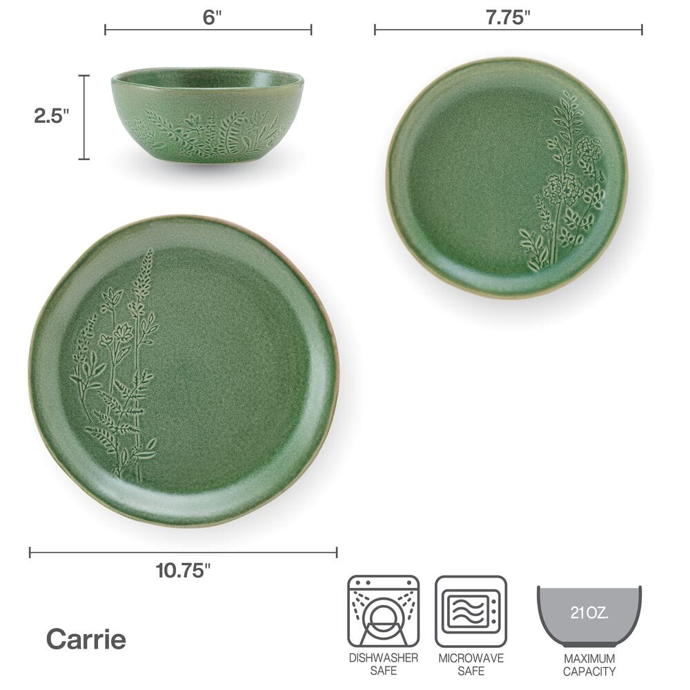 Carrie 12 Piece Dinnerware Set, Service for 4