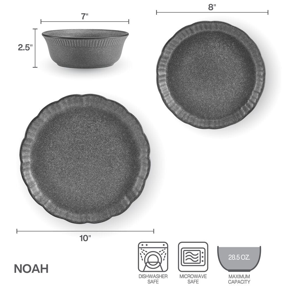 Noah 12 Piece Dinnerware Set, Service for 4