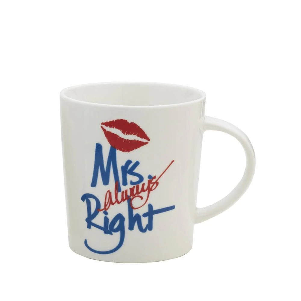 Sentiment Mugs Set of 2 Mr and Mrs Right Mugs
