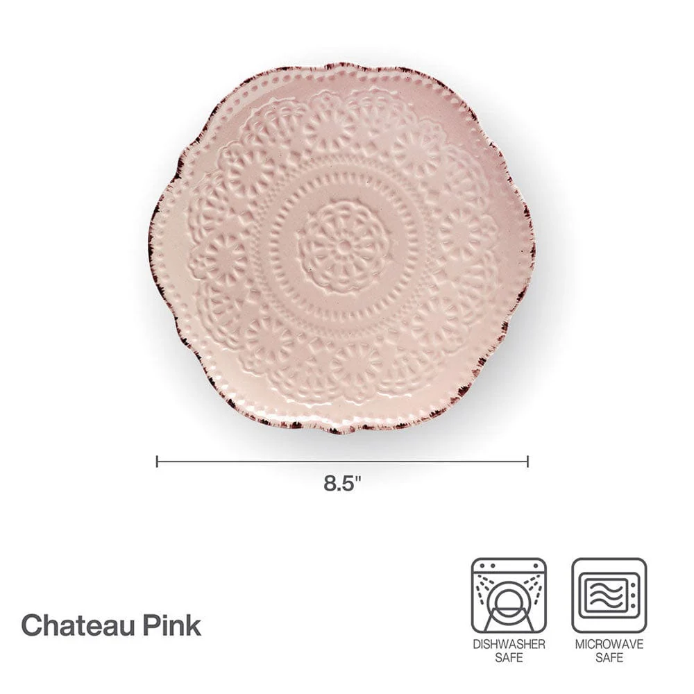 Chateau Pink Set of 4 Salad Plates