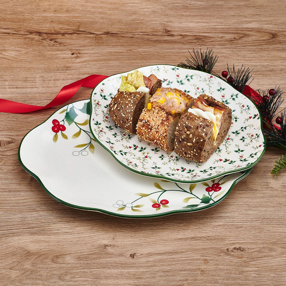 Winterberry® Set of 2 Holly Serving Platters