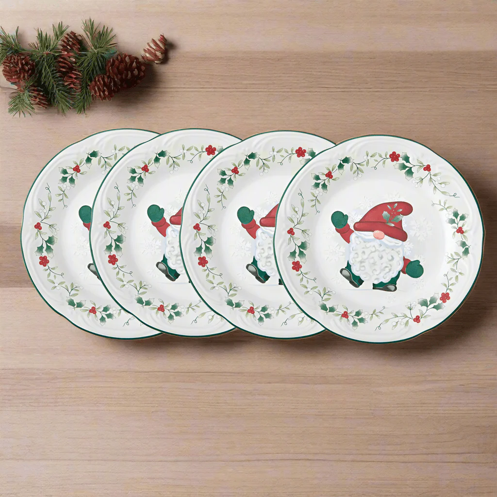 Winterberry® Set of 4 Gnome Salad Plates