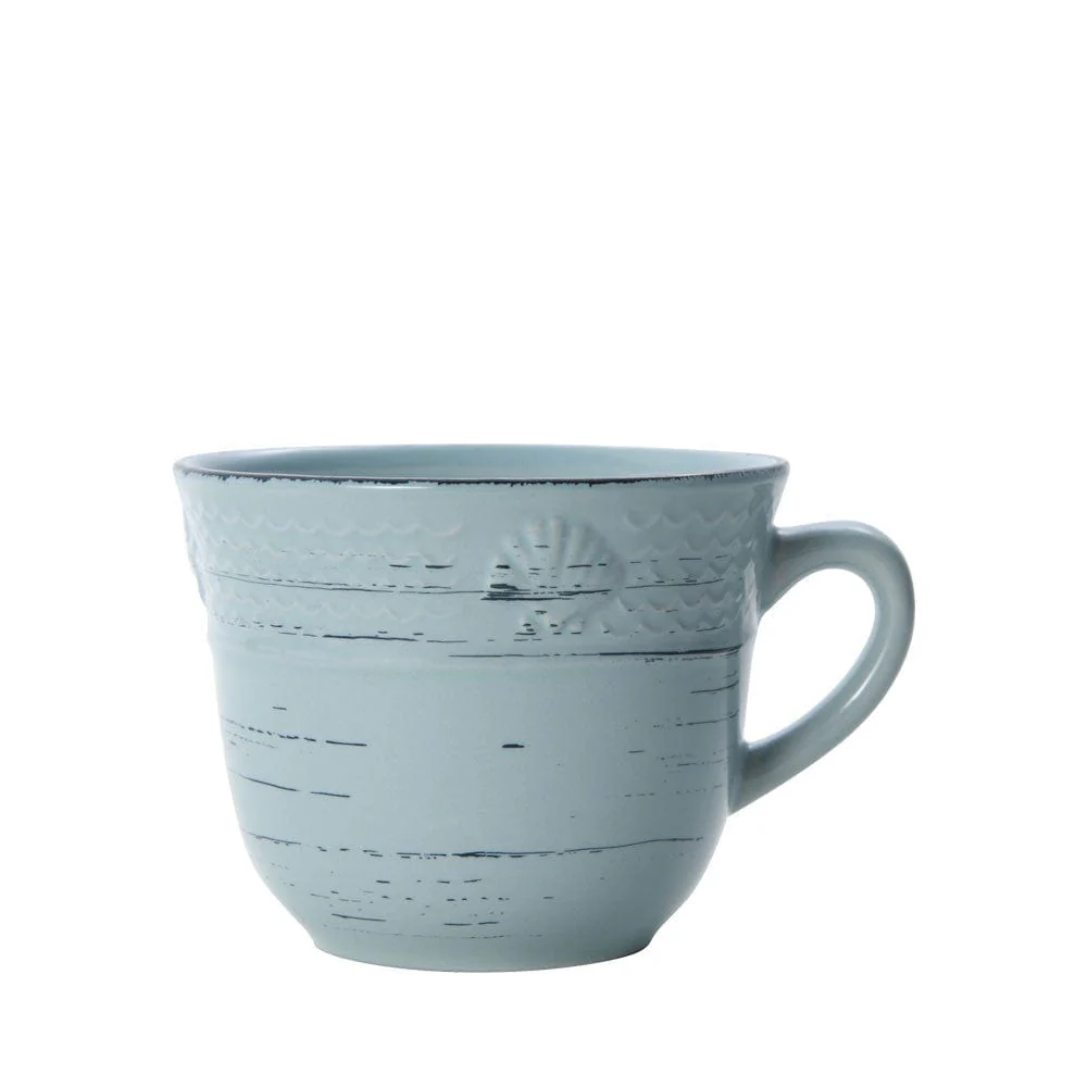 Trellis Coastal Teal Set of 4 Mugs