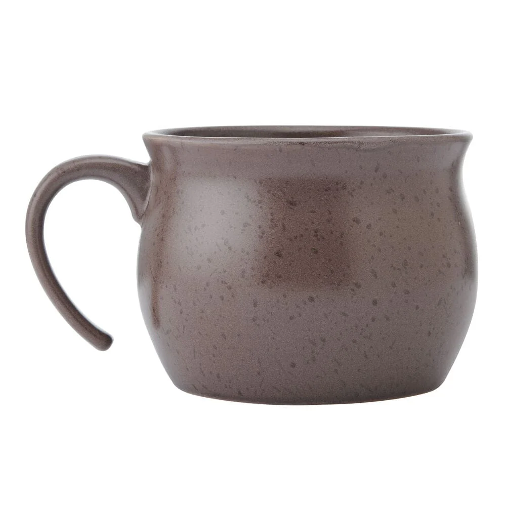 Brown Speckled Jumbo Soup Mug