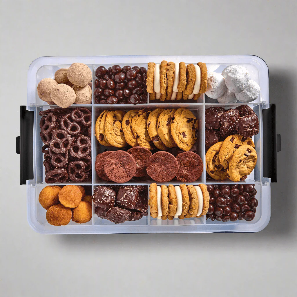 Farberware Build-A-Board ™ Snacklebox Locking Cutting Board Lid, Portable Charcuterie Storage with Compartments 11x16