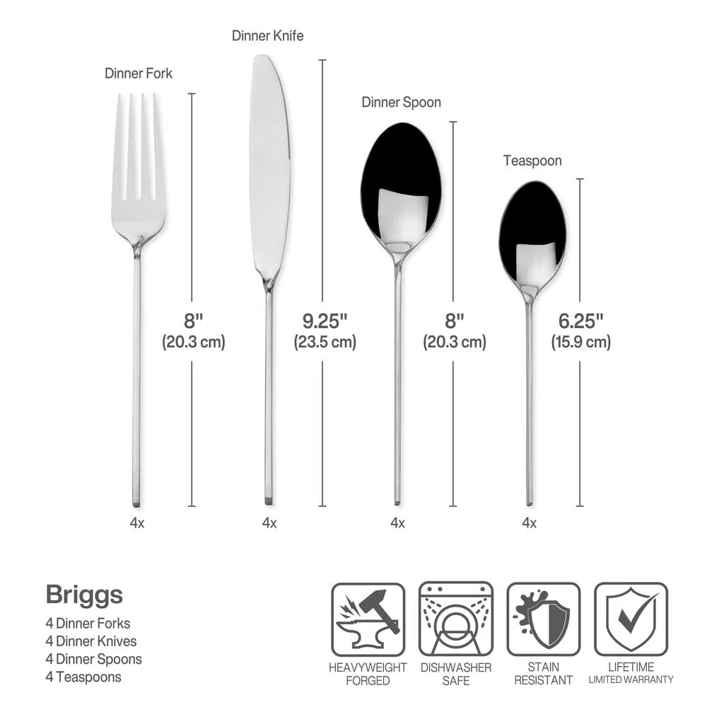 Briggs Forged 20 Piece Flatware Set, Service for 4