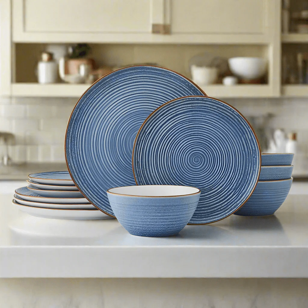 Rowan Blue 12 Piece Set, Service for 4