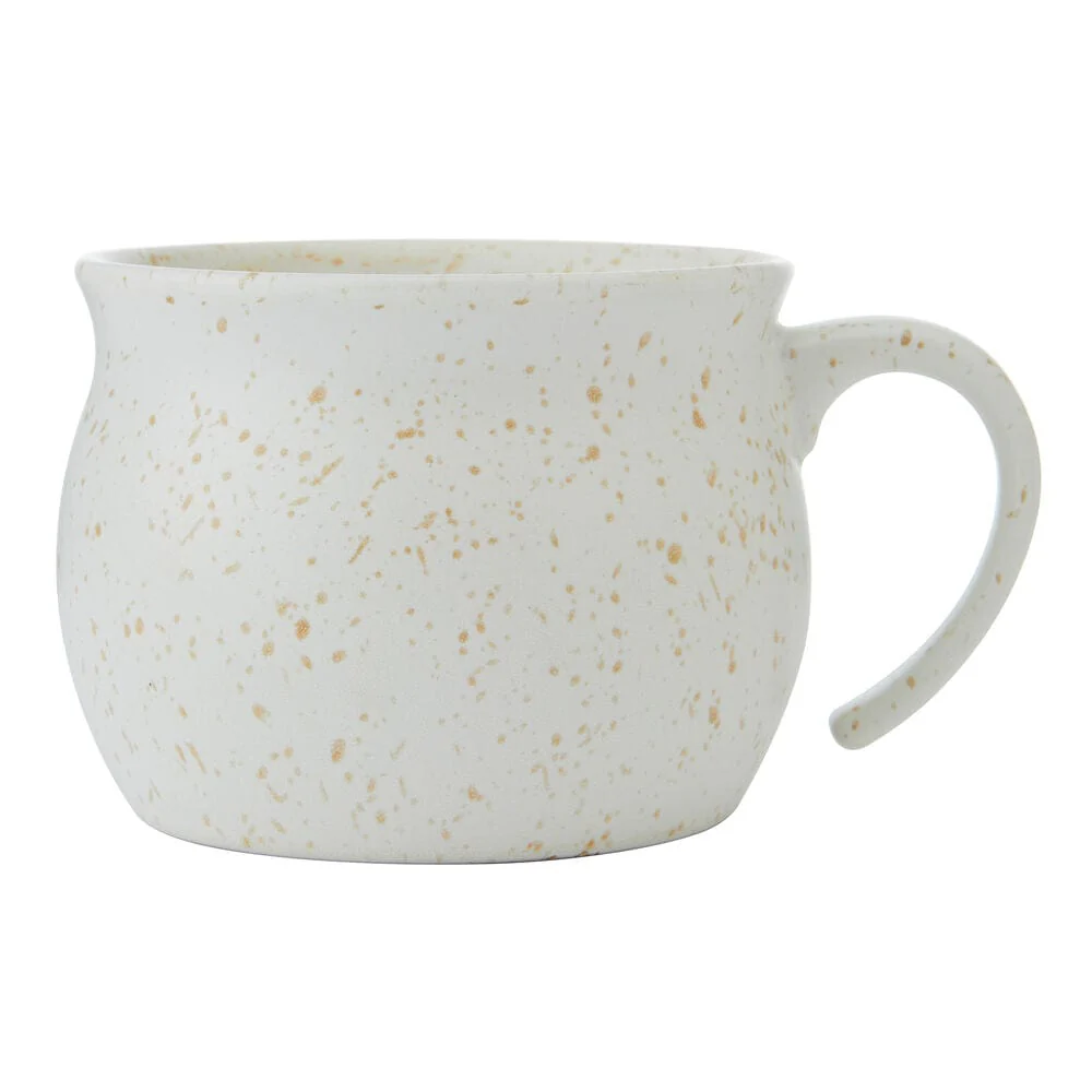 Cream Speckled Jumbo Soup Mug