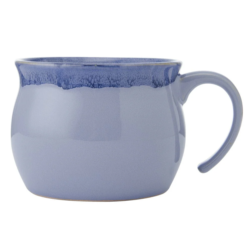 Blue Banded Jumbo Soup Mug