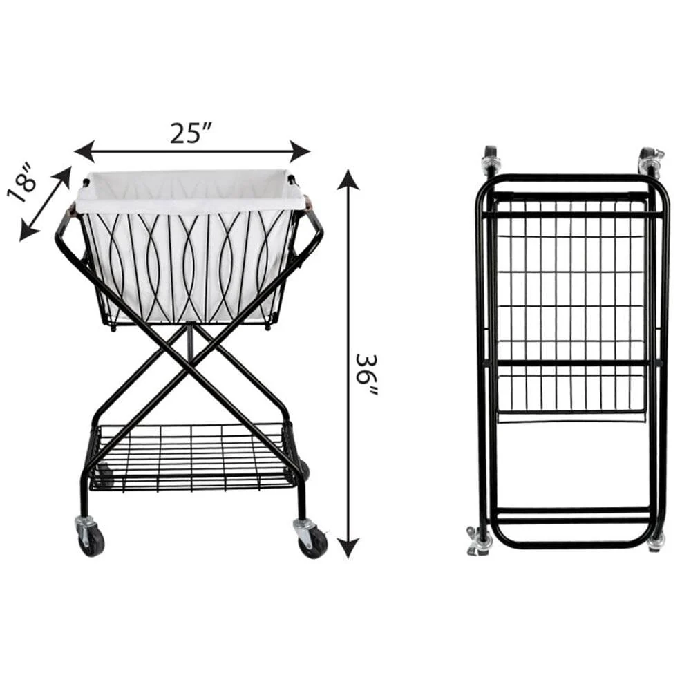 Verona Laundry Cart with Removable Basket