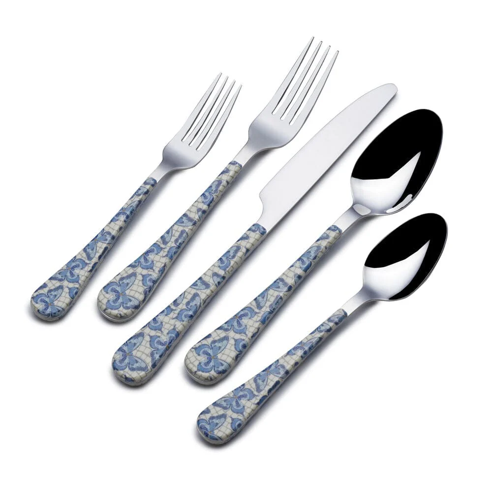 Dolly Parton Mosaic Butterfly 20 Piece Flatware Set, Service for 4