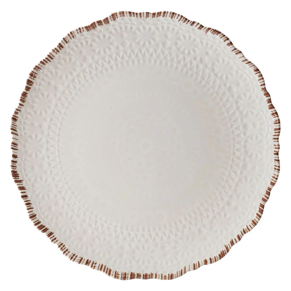 Chateau Cream 12 Piece Outdoor Melamine Dinnerware Set, Service for 4