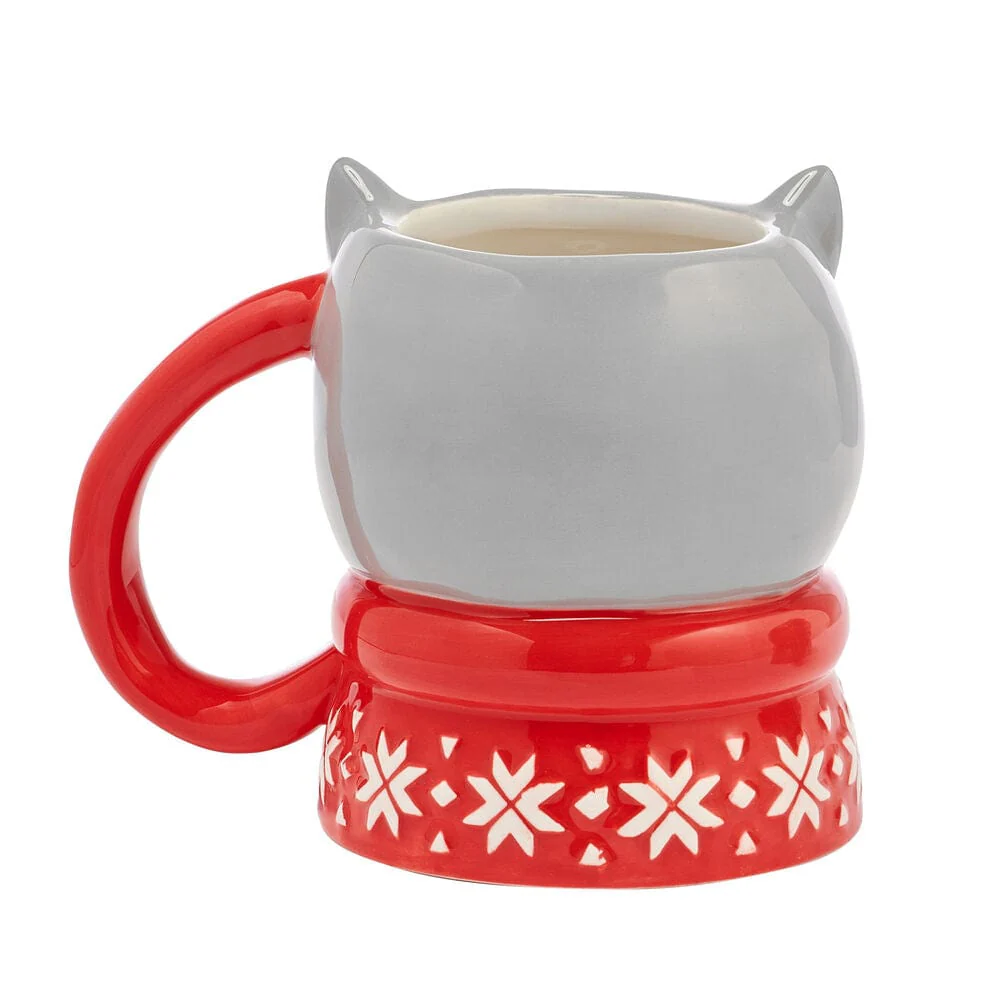 Holiday Cat Figural Mug