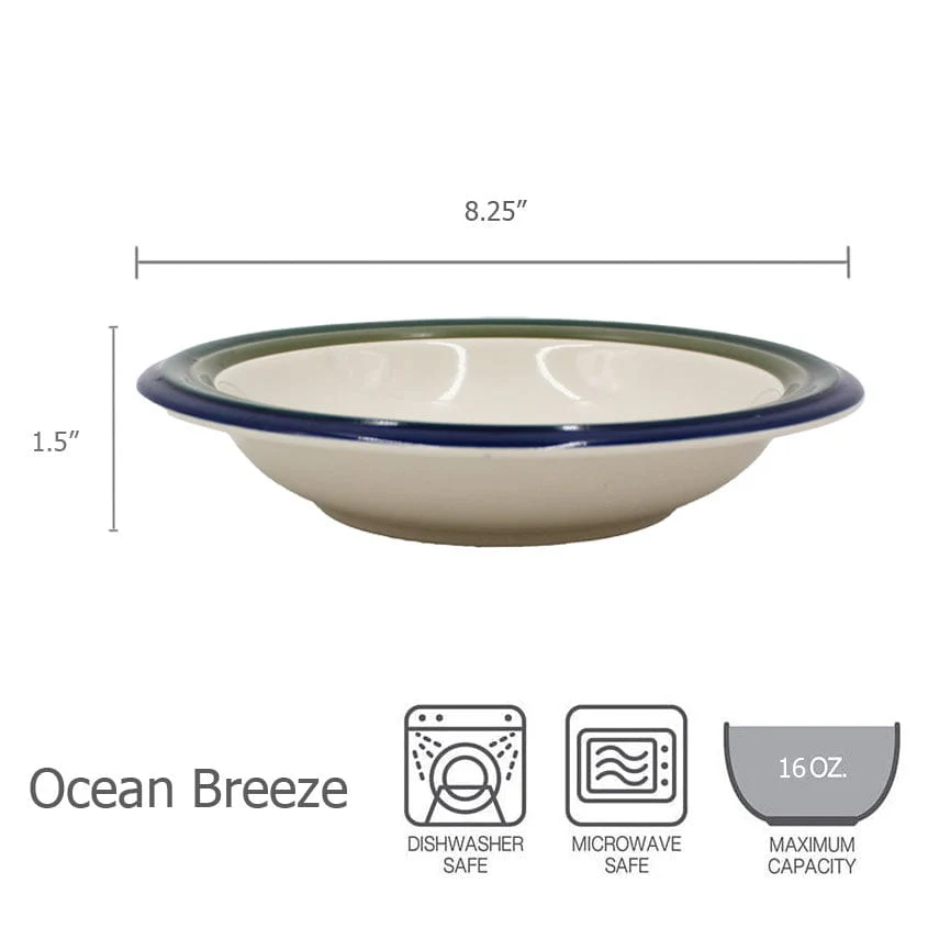 Ocean Breeze Set of 4 Rim Soup Bowls