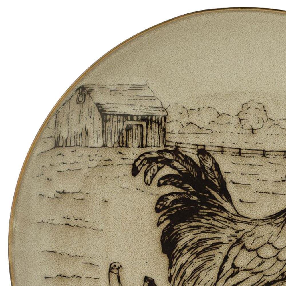 Homespun Rooster 16 Piece Dinnerware Set, Service for 4