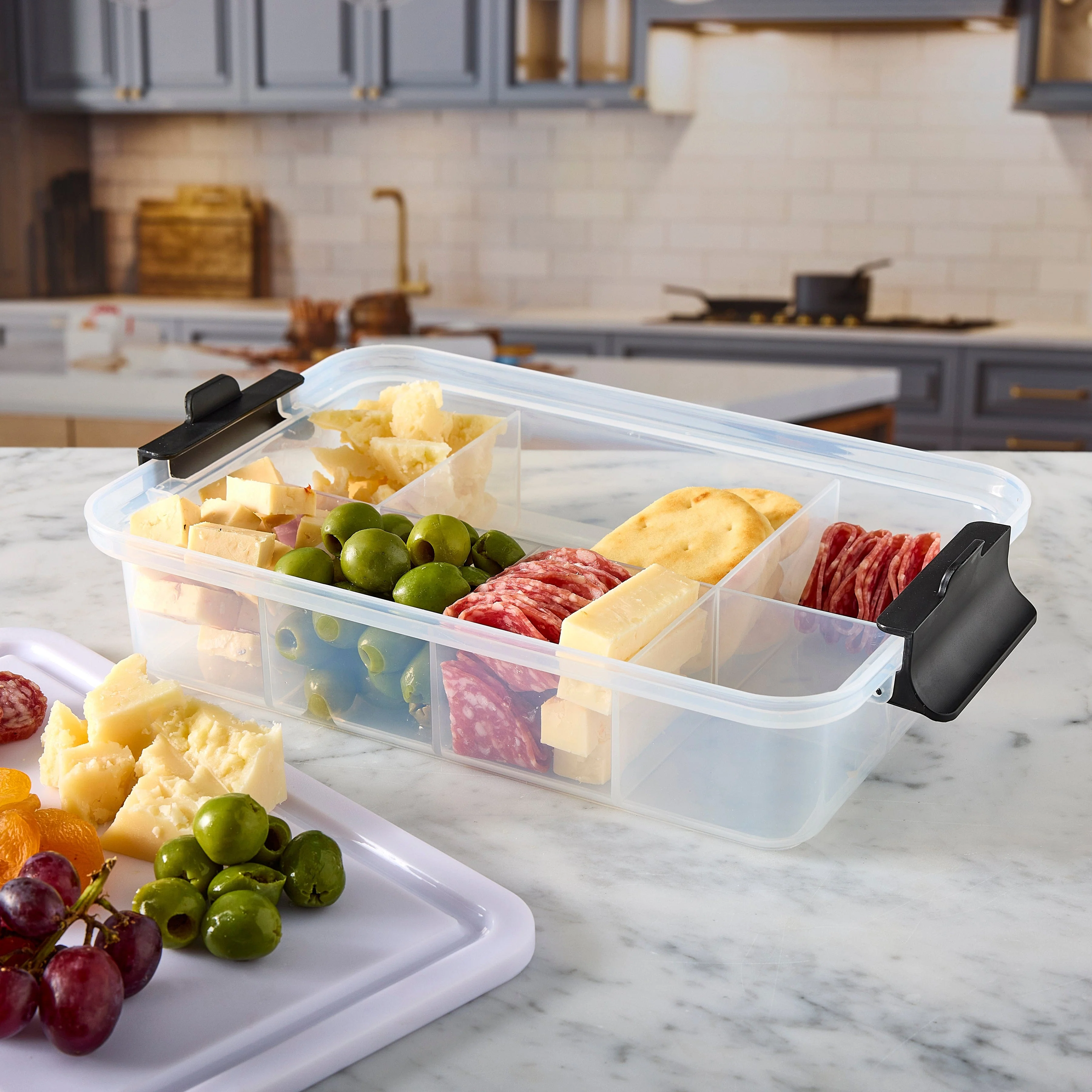 Farberware Build-A-Board ™ Snacklebox with Locking Plastic Cutting Board Lid