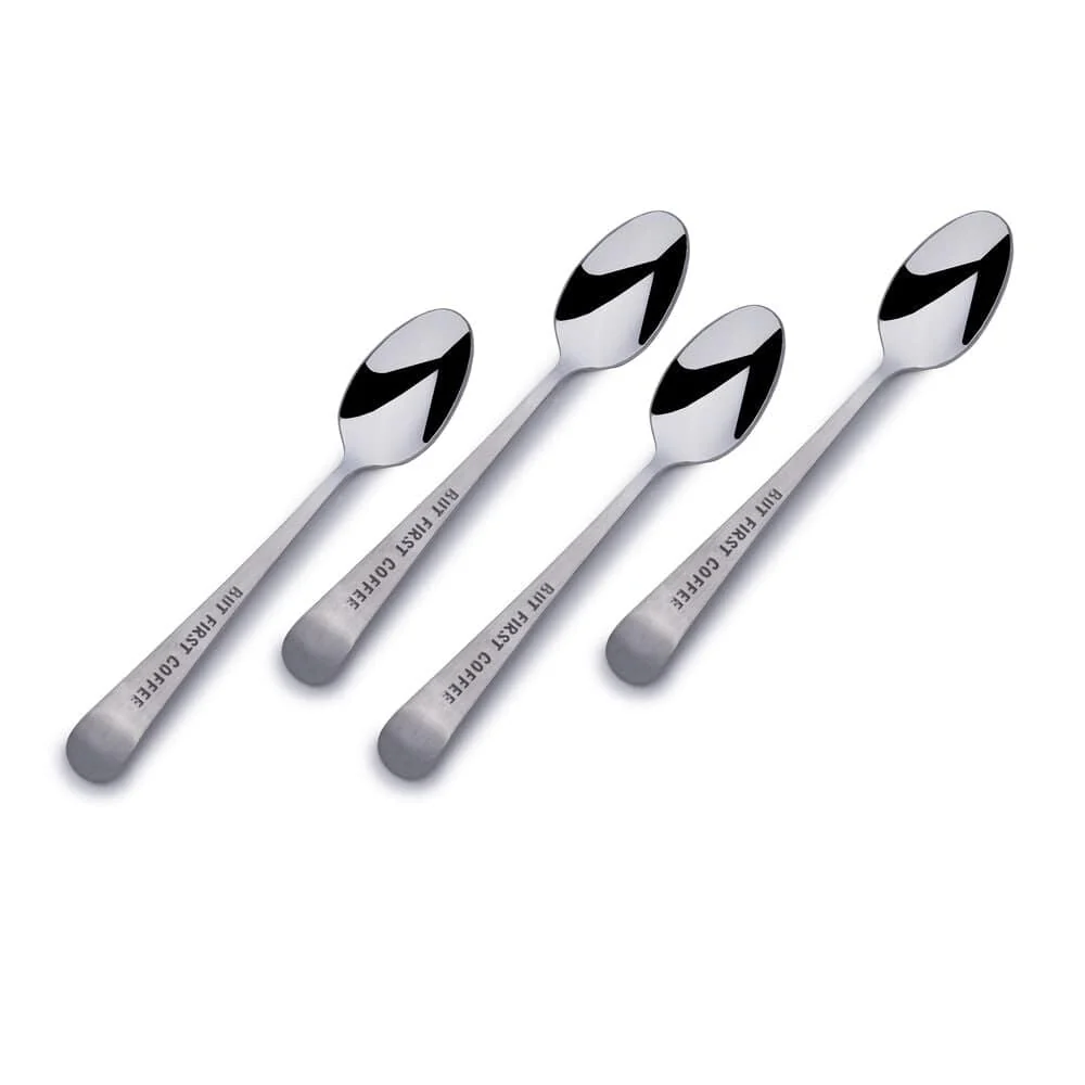 But First Coffee Set of 4 Mini Coffee Spoons