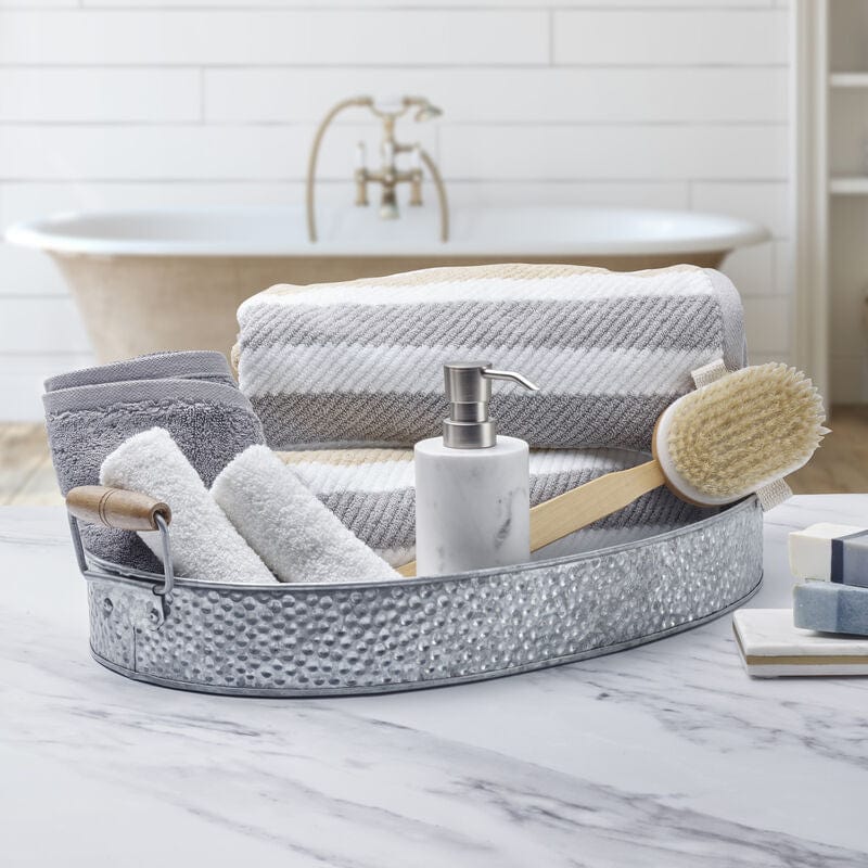 Galvanized Oval Serving Tray