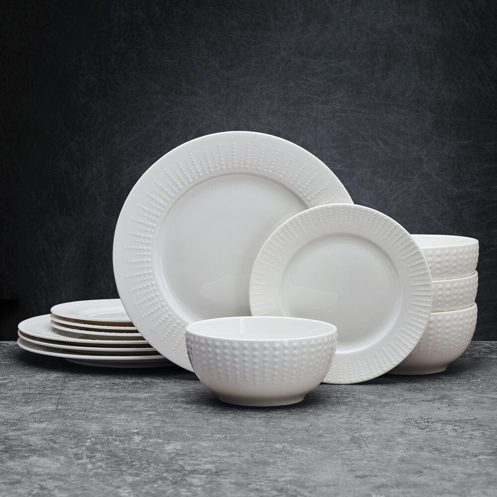 Cassie 12 Piece Dinnerware Set, Serivce for 4