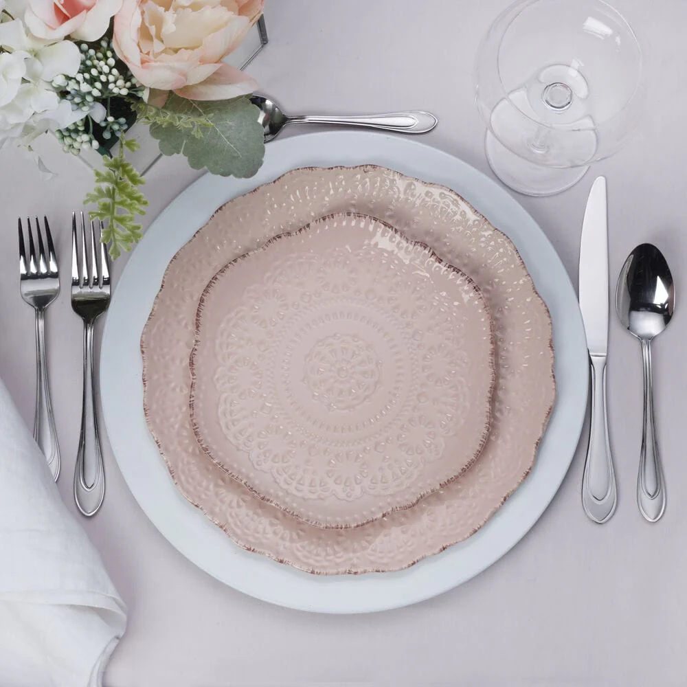 Chateau Pink 12 Piece Dinnerware Set, Service for 4