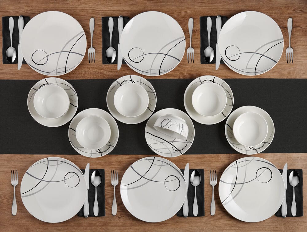 Circles 18 Piece Dinnerware Set, Service for 6