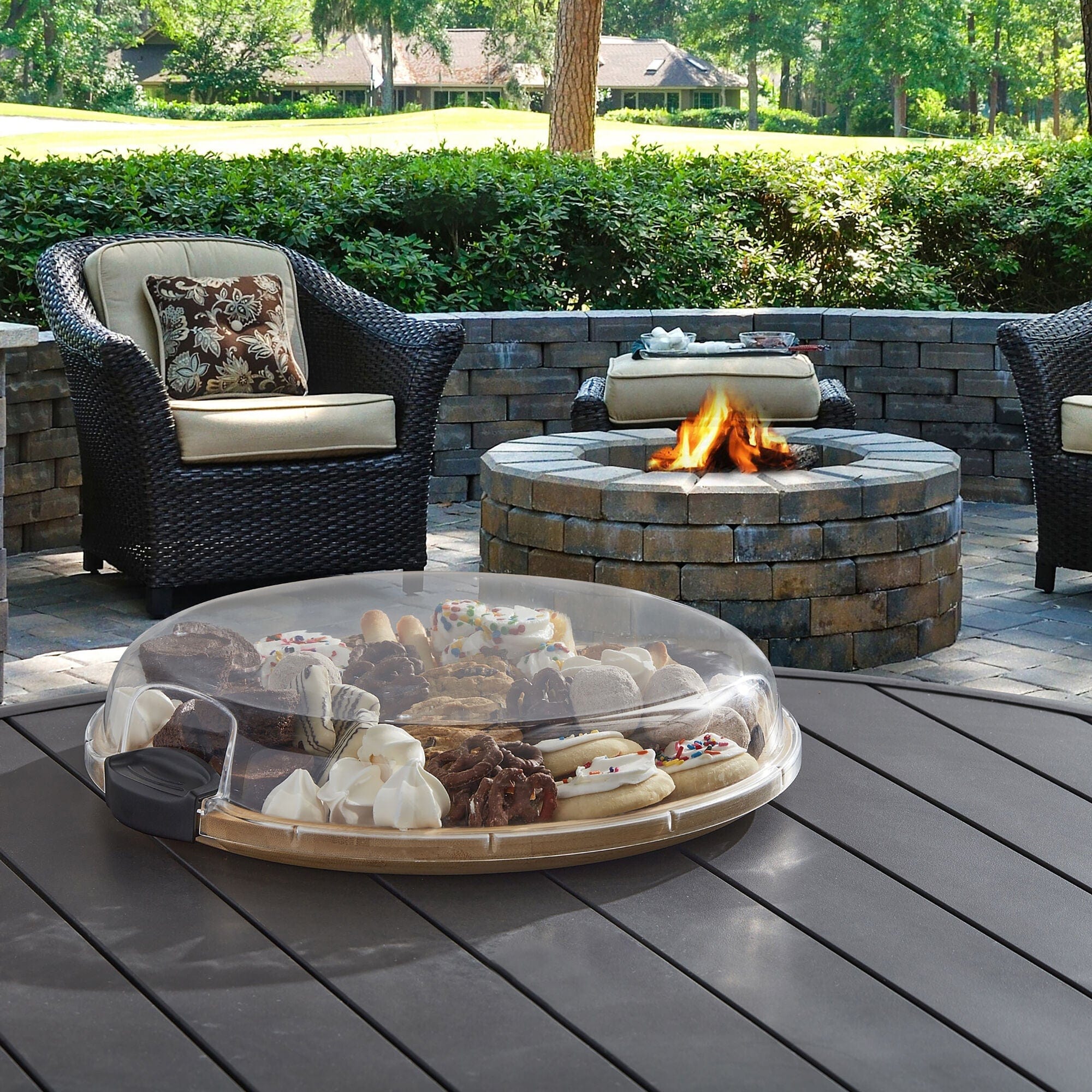 Farberware Build-A-Board ™ Cutting Board with Clear Locking Lid, 14 IN Round