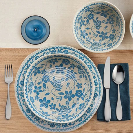 Hayden Blue 12 Piece Dinnerware Set, Service for 4