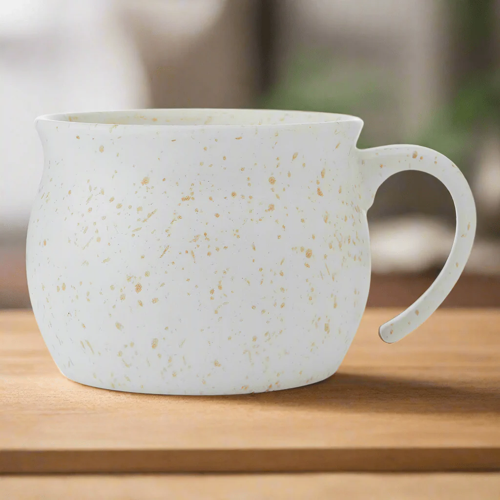 Cream Speckled Jumbo Soup Mug