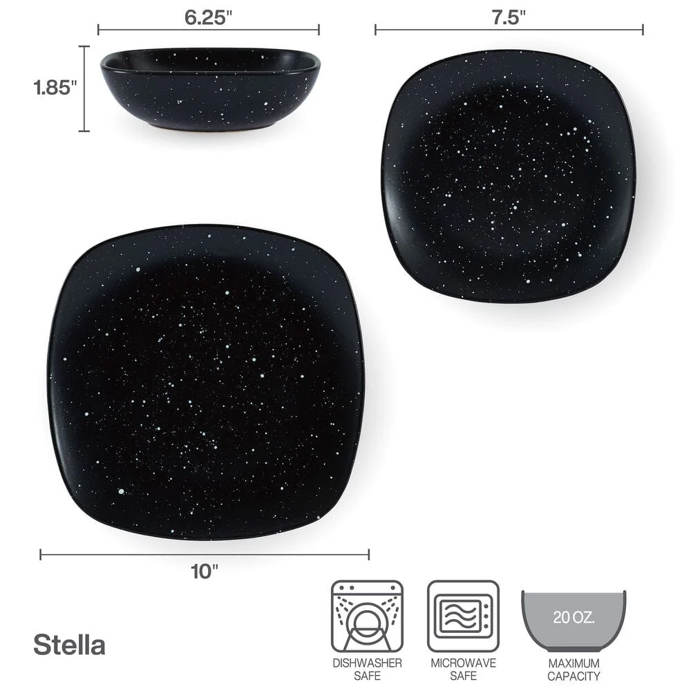 Stella 12 Piece Dinnerware Set, Service for 4
