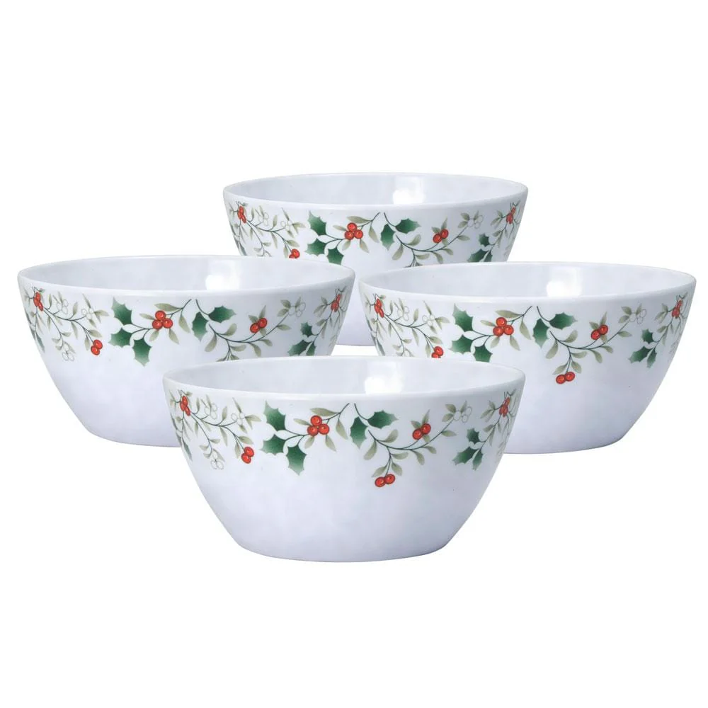 Winterberry® Set of 4 Outdoor Melamine Cereal Bowls