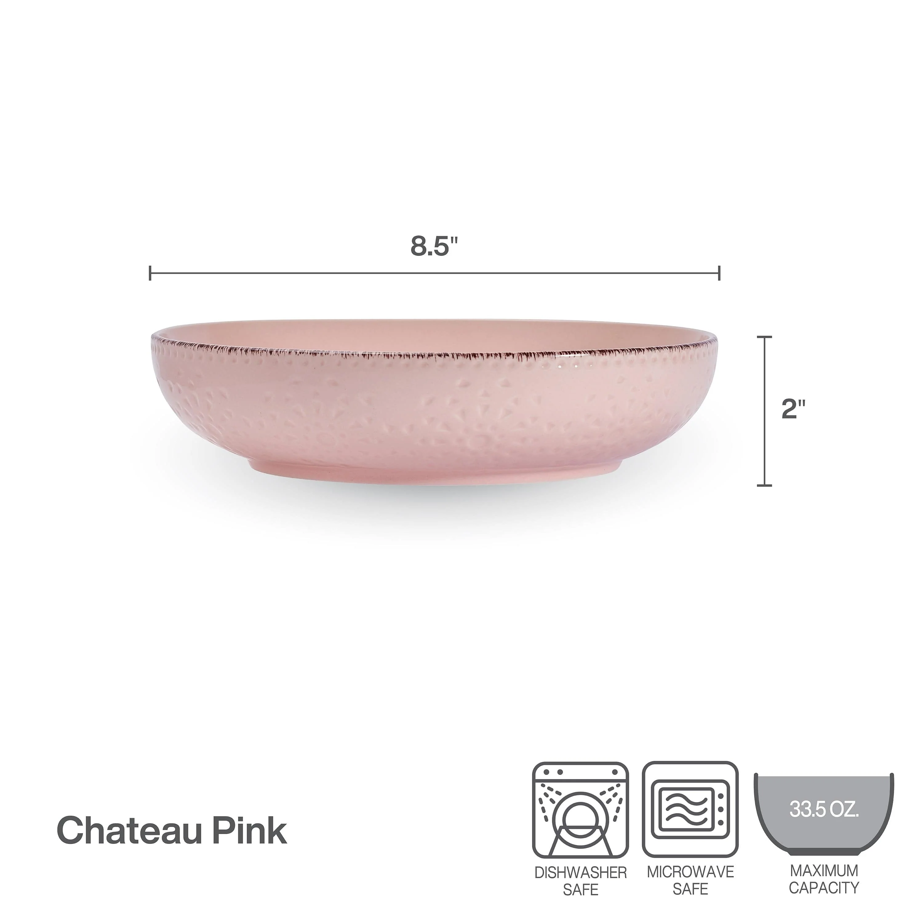 Chateau Pink Set of 4 Pasta Bowls