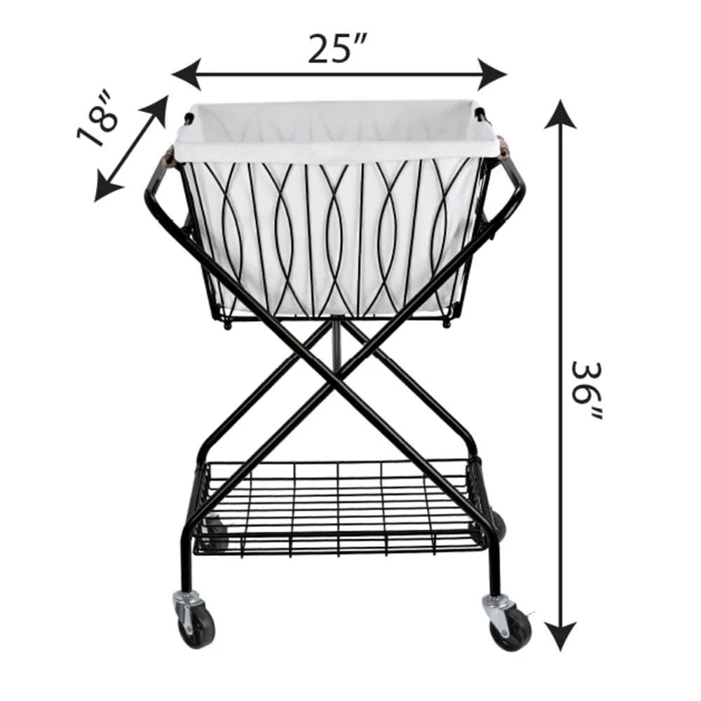 Verona Laundry Cart with Removable Basket