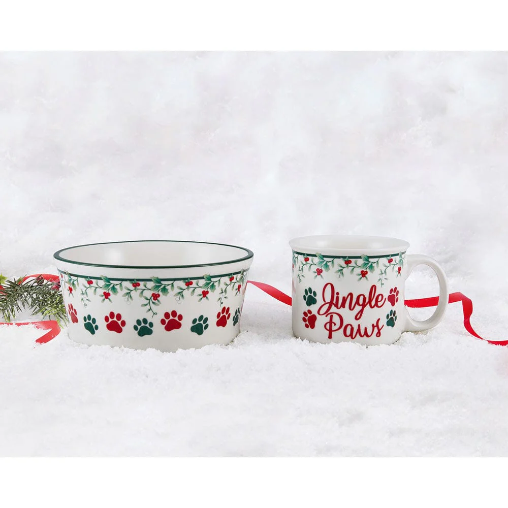 Winterberry® Sentiment Mug and Pet Bowl Set