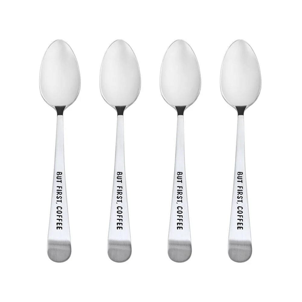 But First Coffee Set of 4 Mini Coffee Spoons
