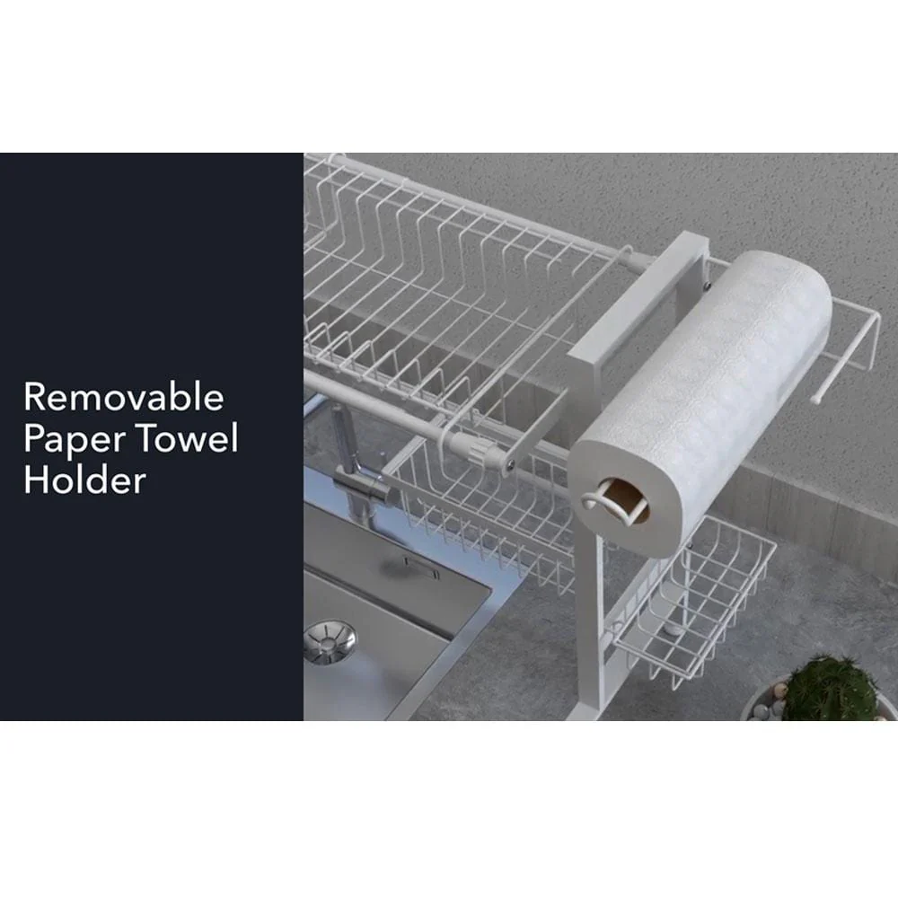 Over the Sink 2 Tier Expandable Organizer Dish Drying Rack