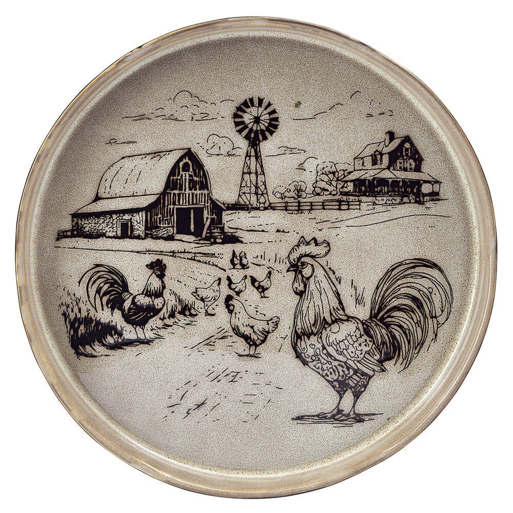 Farmyard Rooster 12 Piece Dinnerware Set, Service for 4