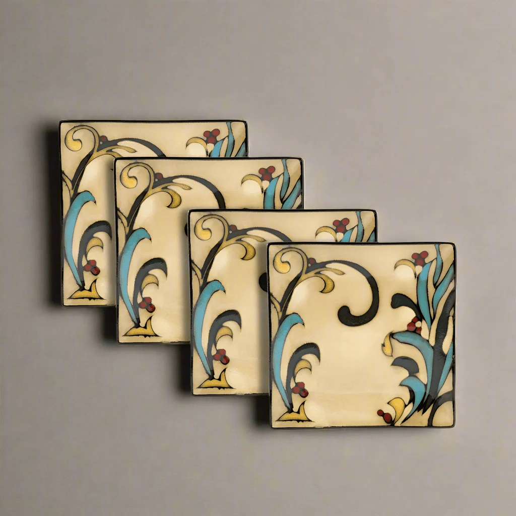 Belmont Set of 4 Square Leaves Salad Plates