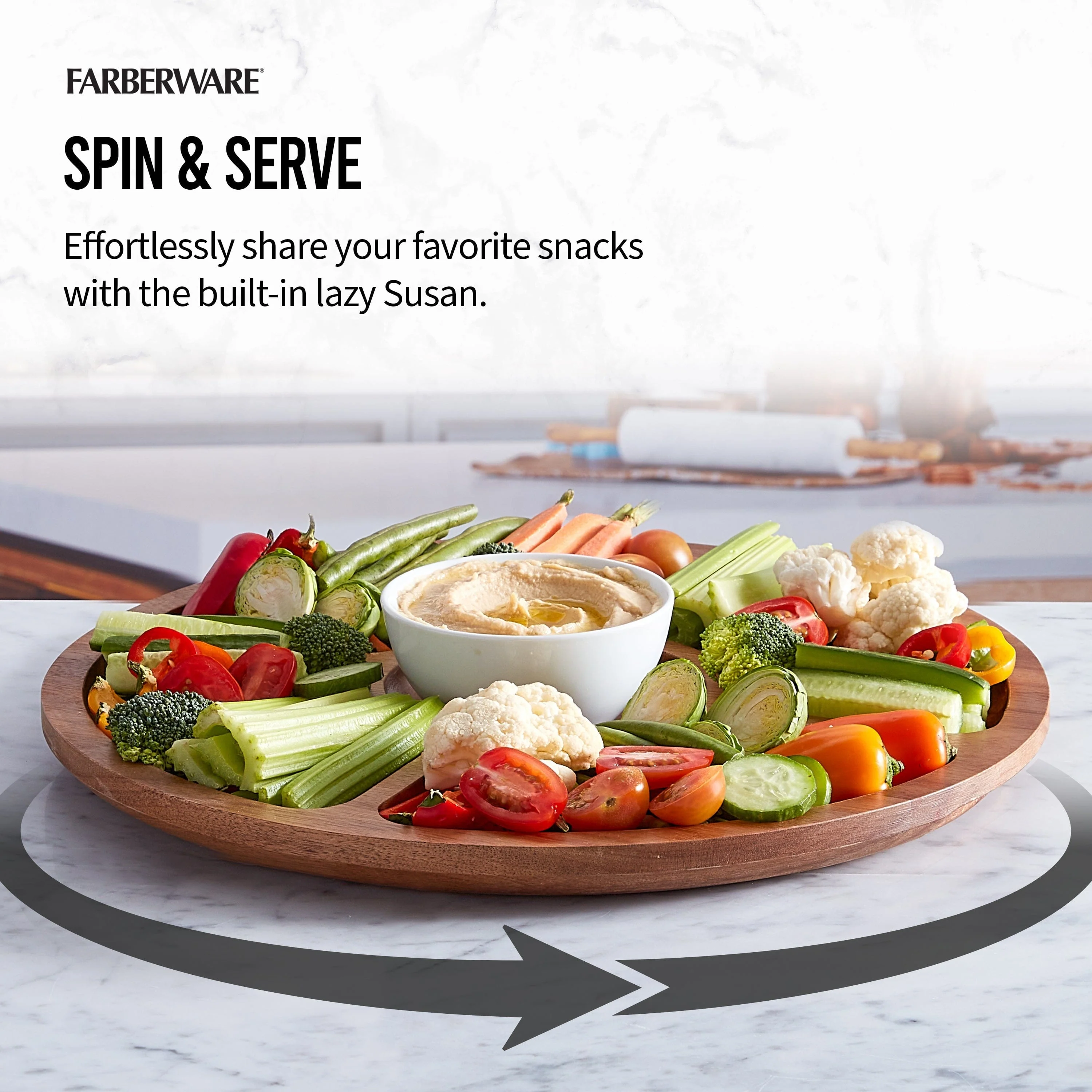 Farberware Build-A-Board ™ Cutting Board with Clear Locking Lid, 14 IN Round