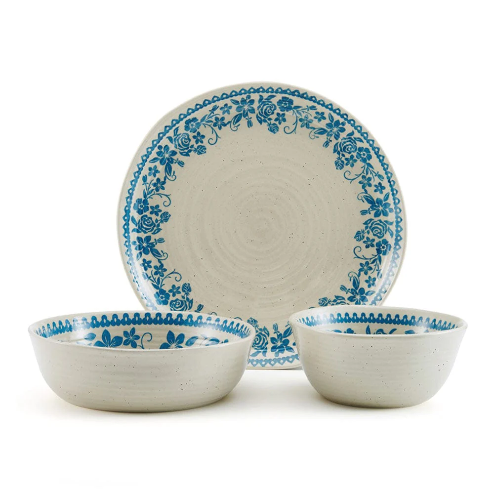 Hayden Blue 12 Piece Dinnerware Set, Service for 4
