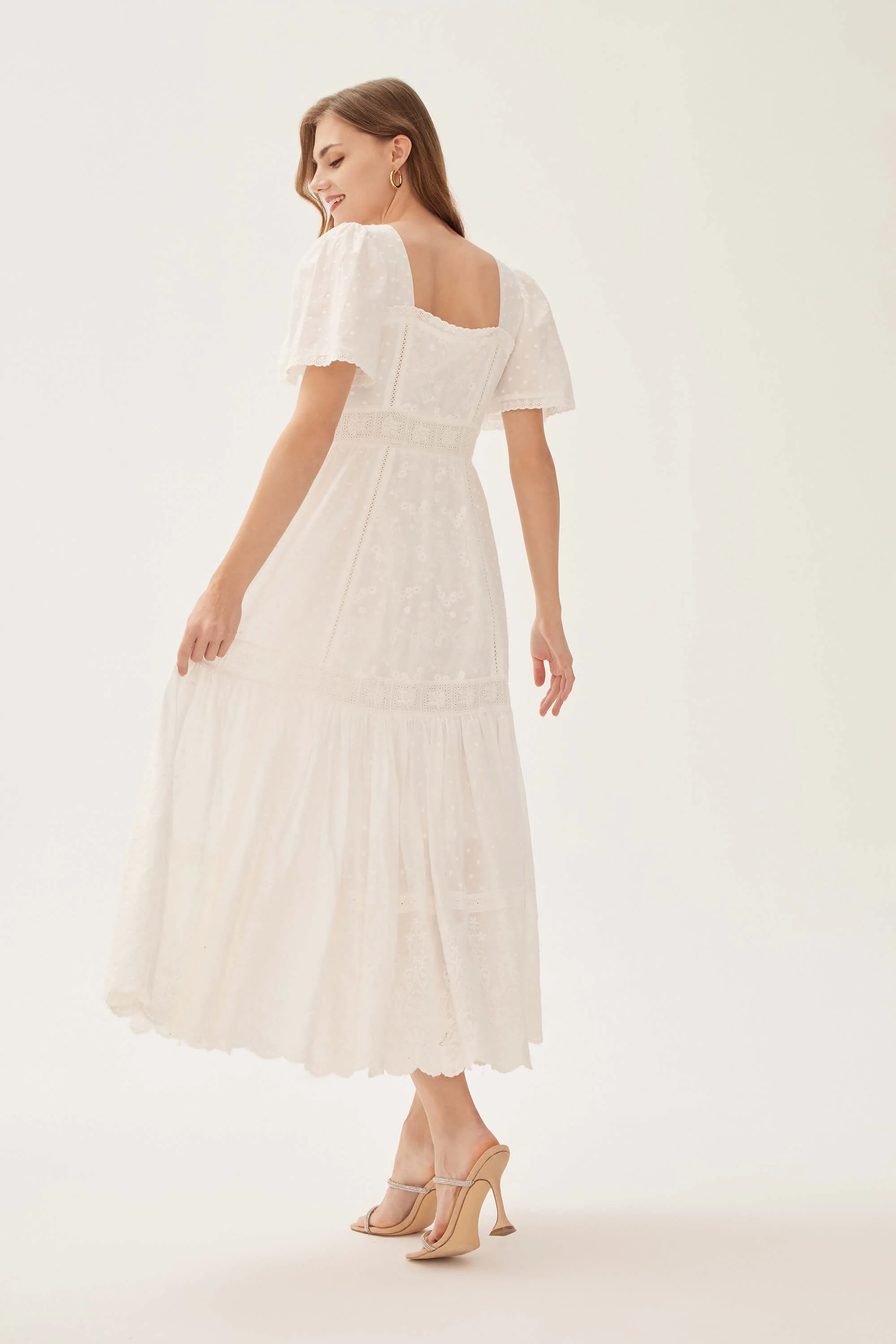 Jolie Mixed Lace Maxi Dress