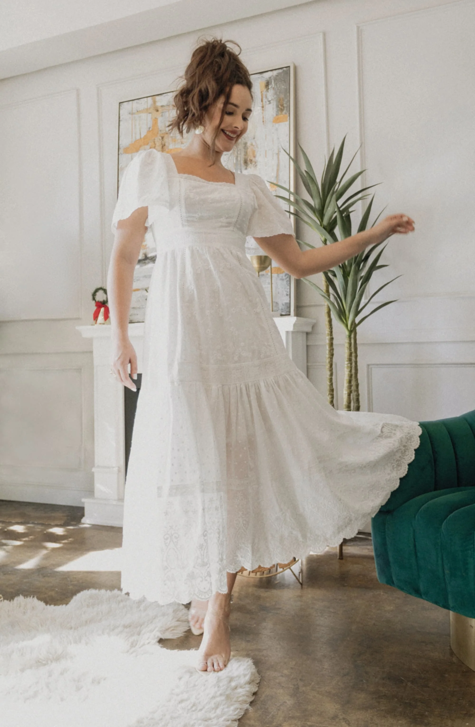 Jolie Mixed Lace Maxi Dress