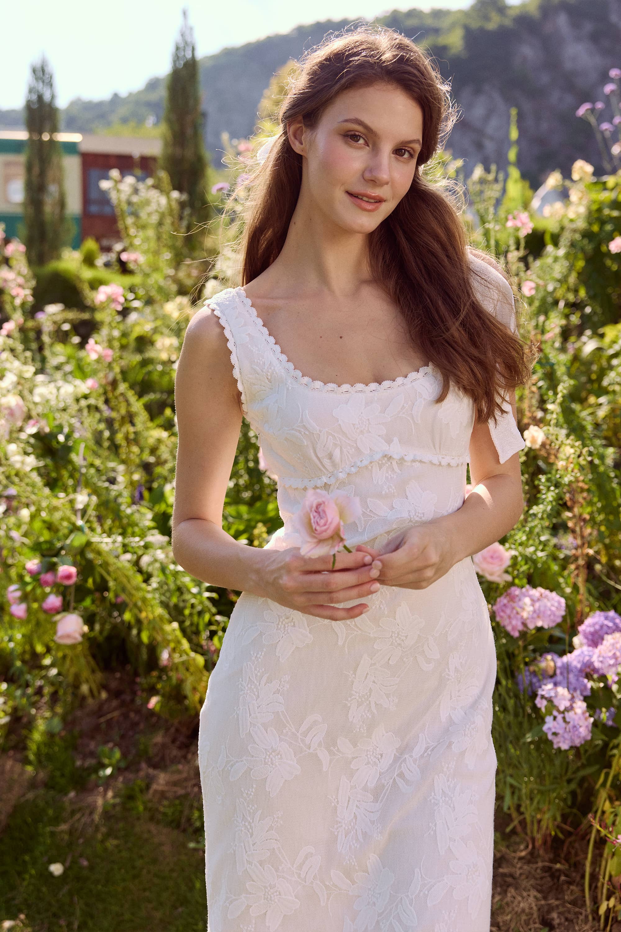 Arabella Crochet Lace Midi Dress