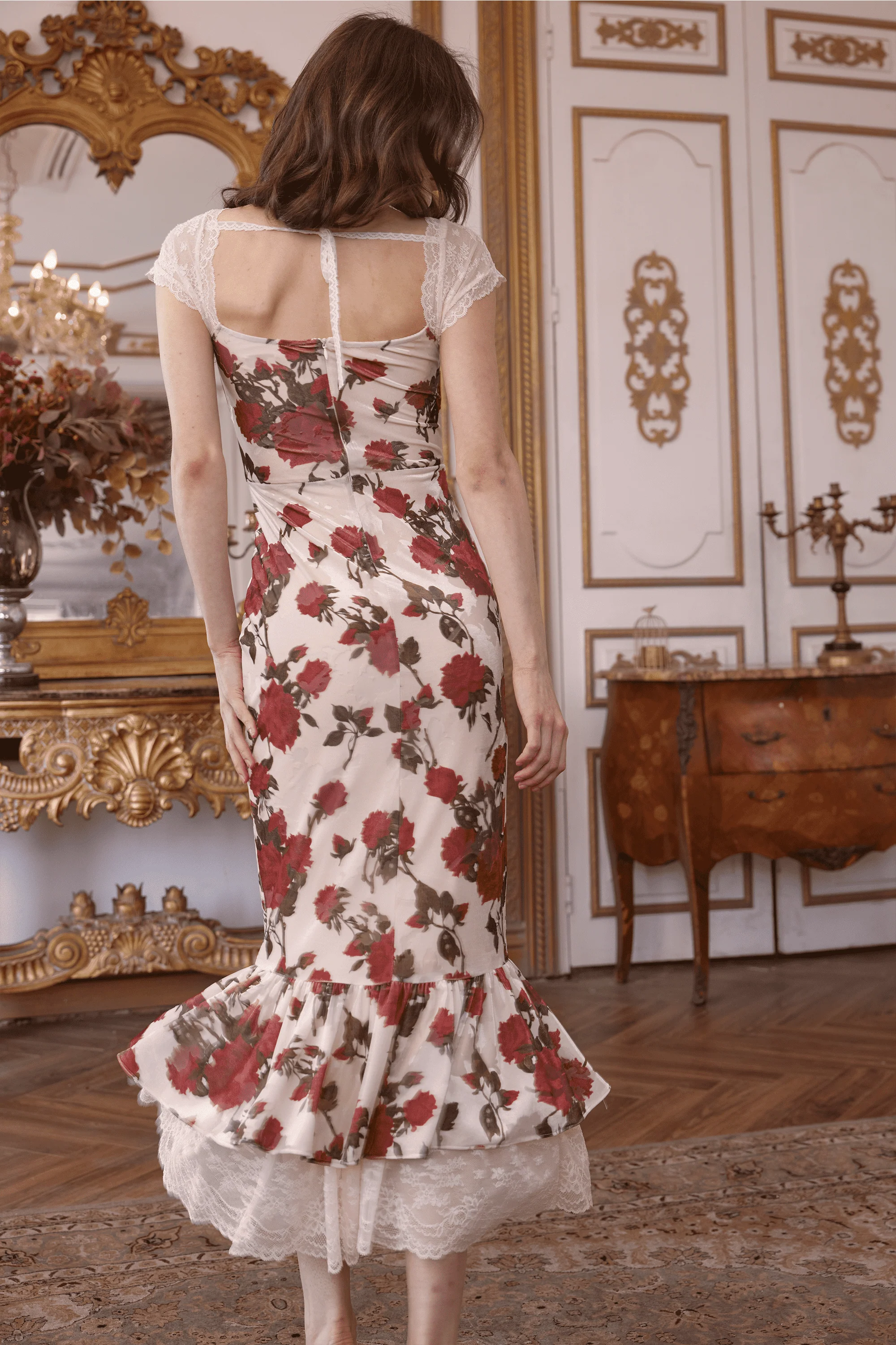 Rosie Velvet Floral Maxi Dress