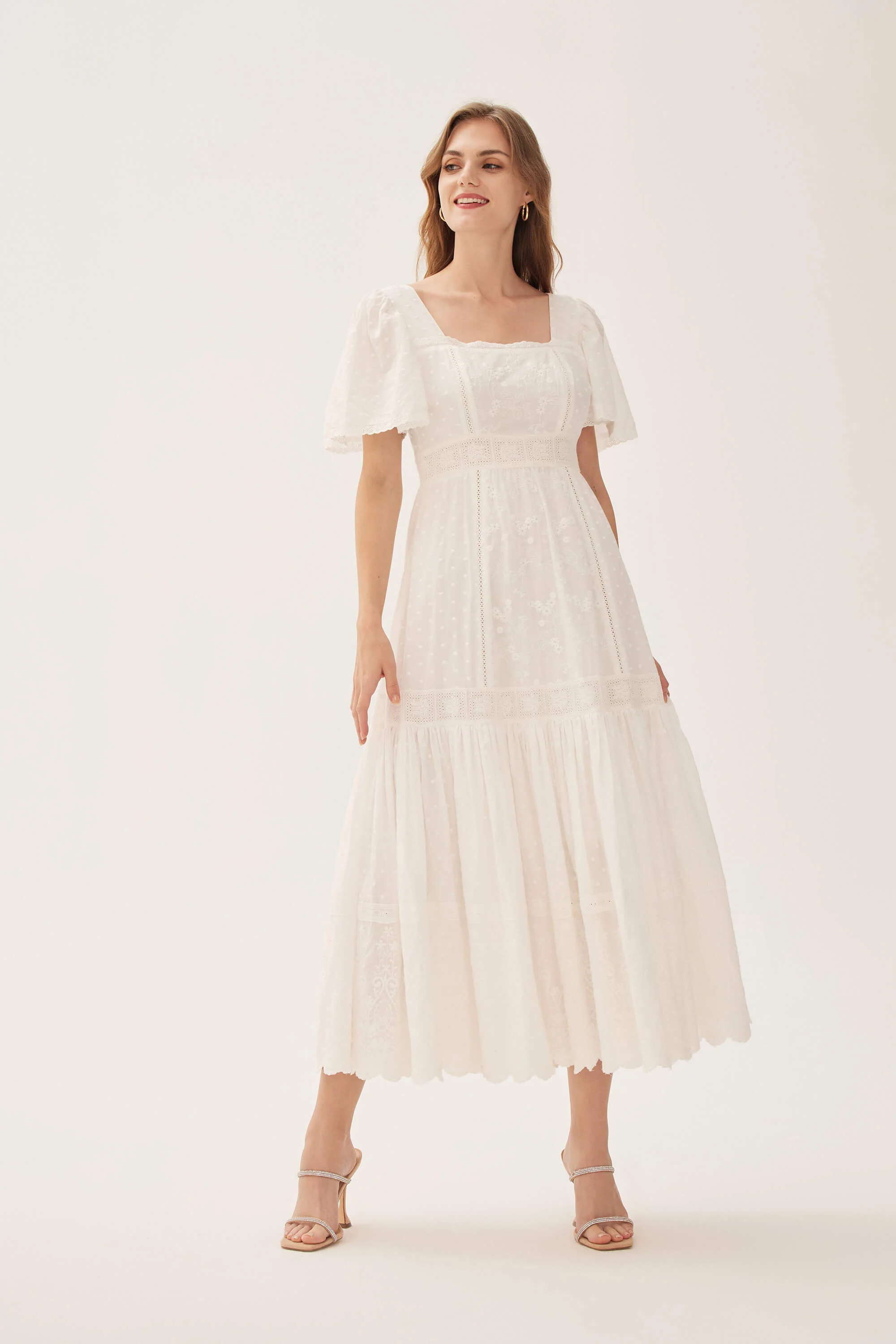 Jolie Mixed Lace Maxi Dress